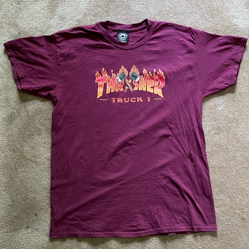 Rare Thrasher Truck 1 Ally Cats SFFD Men’s T-Shirt Large